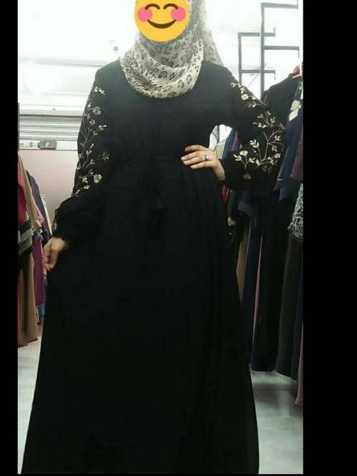 dori abaya with sleeevs embroidery - 18039317 - Very Small Image - 1