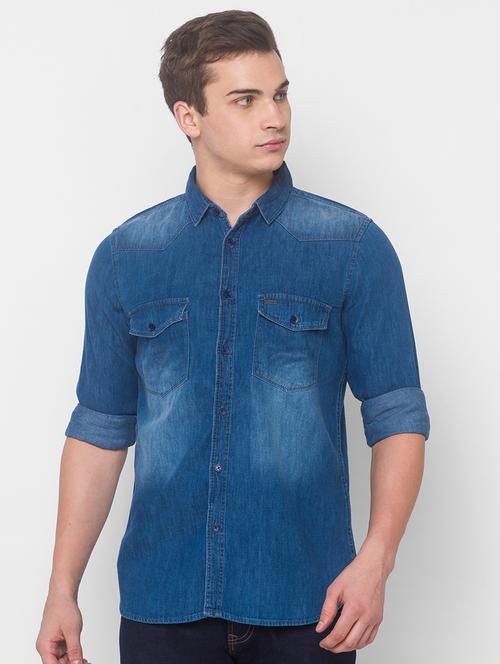 mens solid casual shirt - 18039558 - Very Small Image - 1