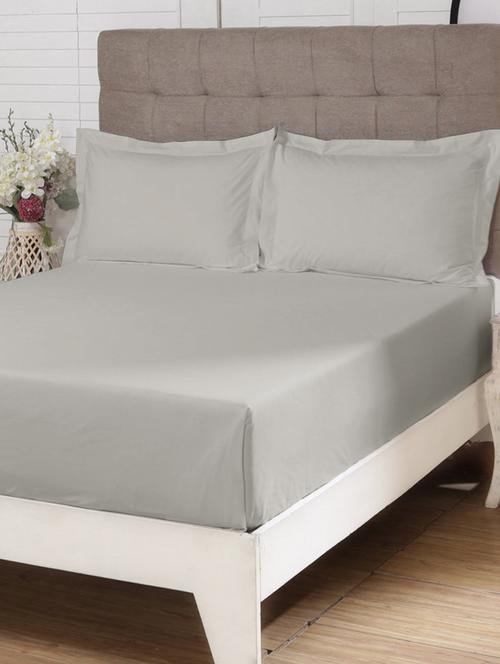 grey solid bedsheet - 18039641 - Very Small Image - 1