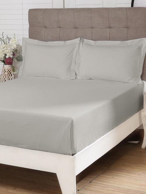 grey solid bedsheet - 18039645 - Very Small Image - 1