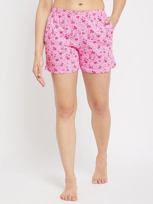 pink printed short - 18040688 - Very Small Image - 1