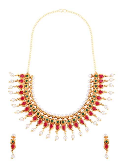 multi colored metal necklaces and earring - 18040732 - Very Small Image - 1