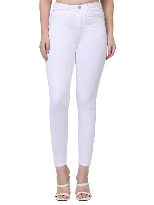 high rise solid denim jean - 18041251 - Very Small Image - 1