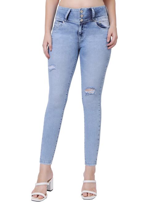 high rise stone washed jean - 18041252 - Very Small Image - 1
