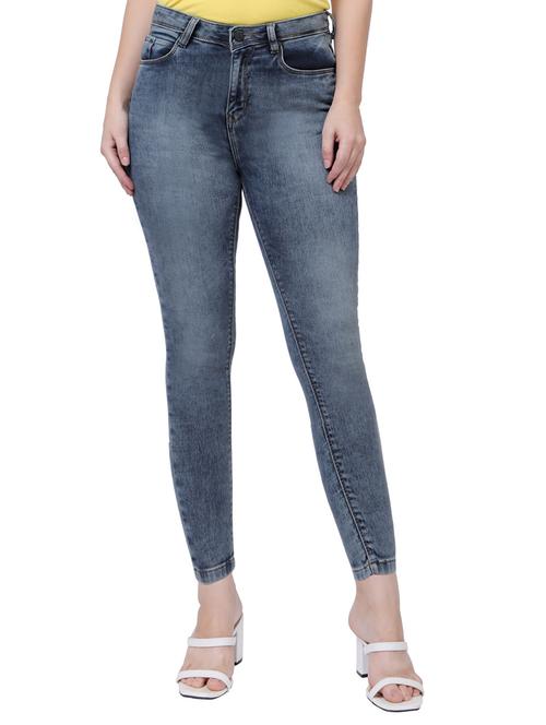 high rise stone washed jean - 18041253 - Very Small Image - 1