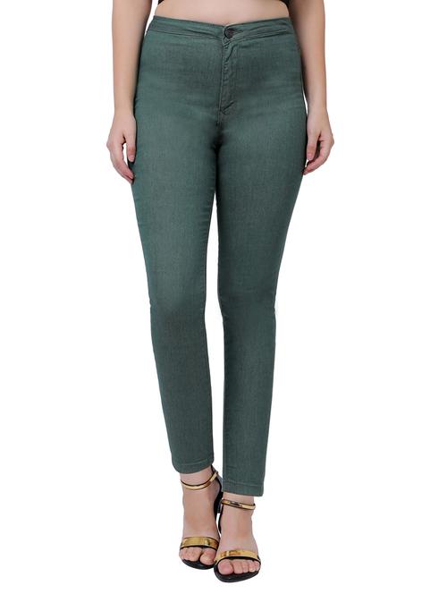 high rise solid denim jean - 18041254 - Very Small Image - 1