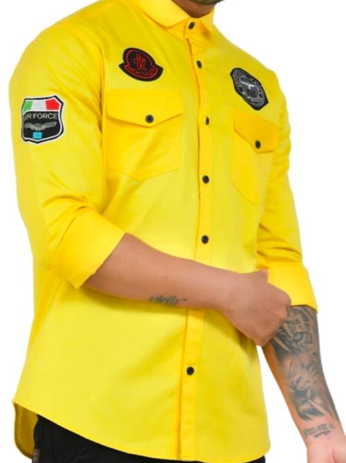 yellow cotton shirt - 18041304 - Very Small Image - 1