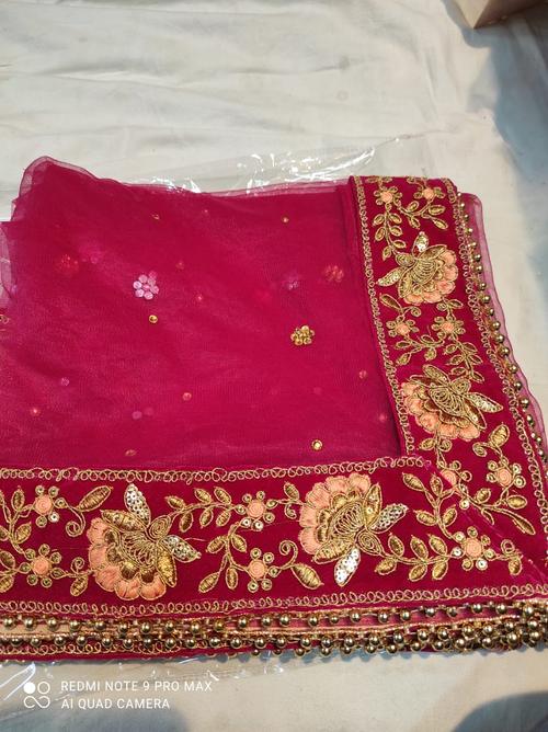 full size dupatta red net - 18041879 - Very Small Image - 1