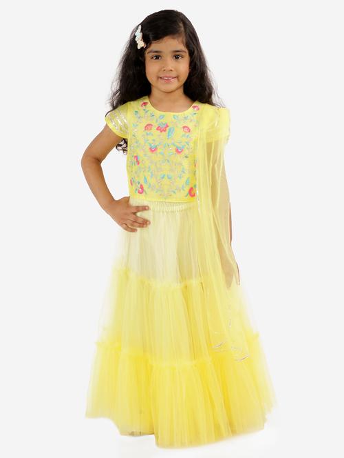 yellow embellished lehnga choli - 18042014 - Very Small Image - 1