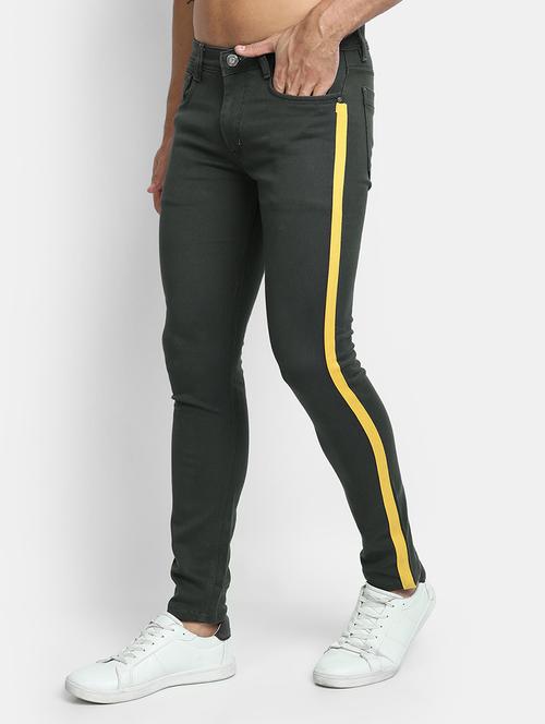 grey side taped denim jeans - 18042385 - Very Small Image - 1