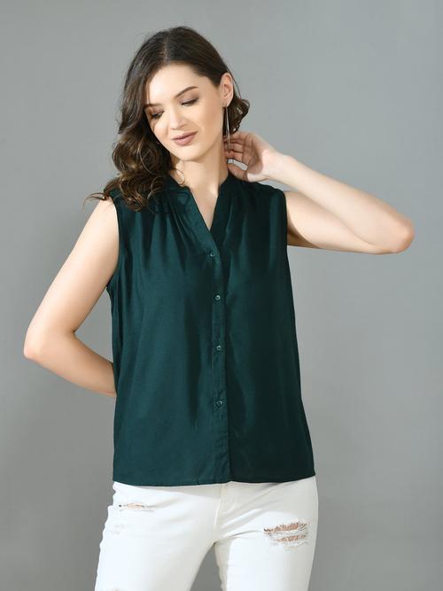 sleeveless casual shirt tunic top - 18042503 - Very Small Image - 1