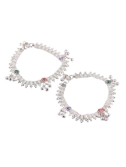 multi colored metal anklets and payal - 18042597 - Very Small Image - 1