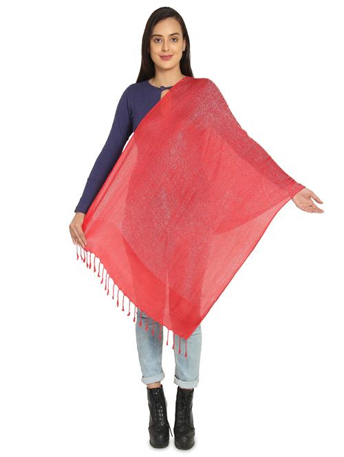 red viscose stole - 18042844 - Very Small Image - 1