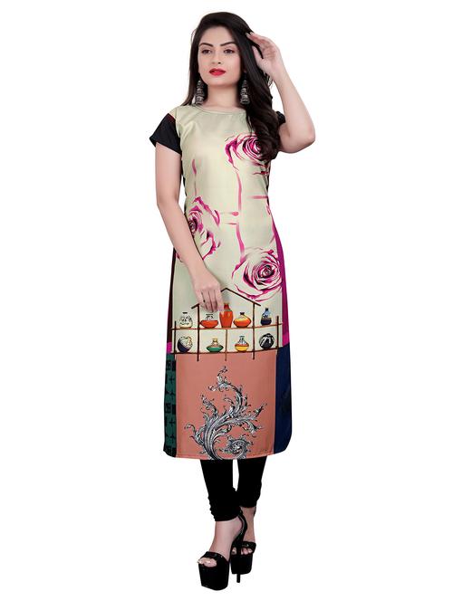 multi colored printed straight kurta - 18043195 - Very Small Image - 1
