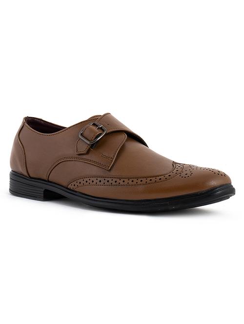 brown slip on monk straps - 18043494 - Very Small Image - 1