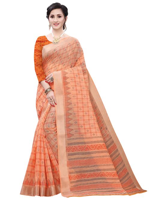 lace work handloom saree with blouse - 18043702 - Very Small Image - 1
