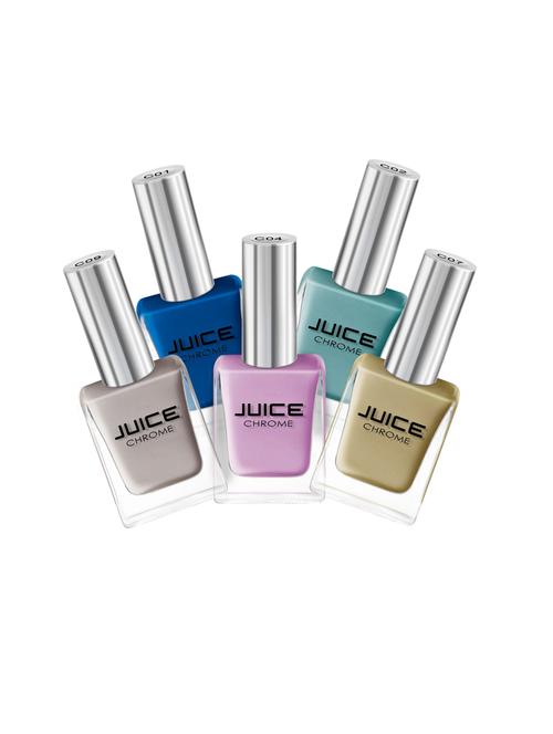 juice nail polish pack of 5 beige blonde-c09/egg gold-c07/chrome lavender-c04/teal blue-c02/cobalt blue-c01 chrome combo_13 - 18043992 - Very Small Image - 1