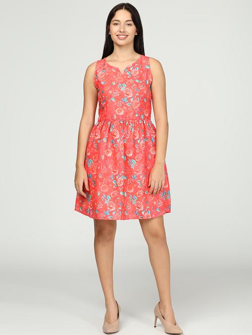 women's fit & flare floral dress - 18044023 - Very Small Image - 1