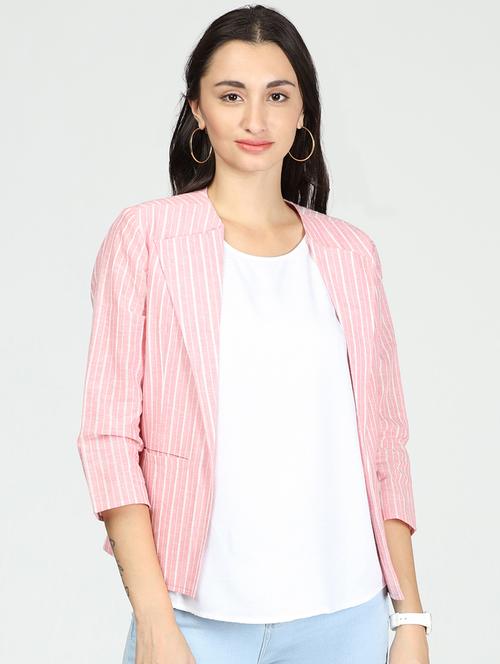 lapel neck printed jacket - 18044033 - Very Small Image - 1