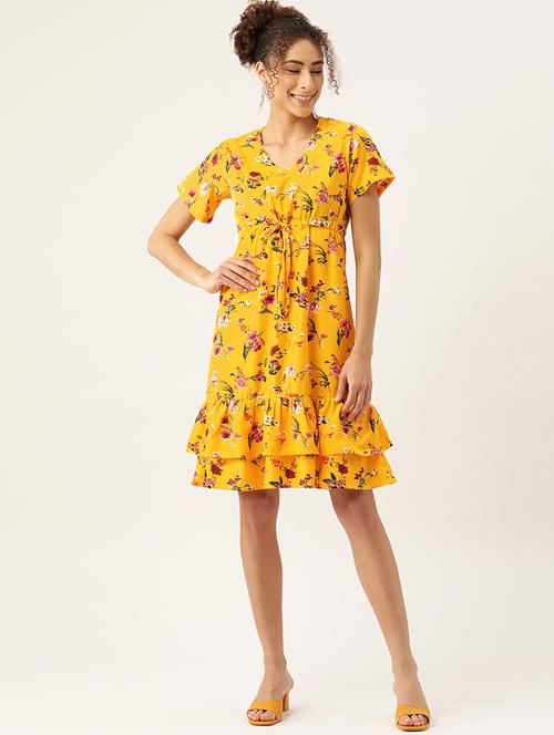 women's layered floral dress - 18044056 - Very Small Image - 1
