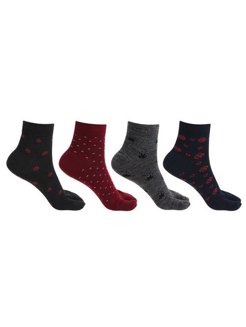 multi colored wool ankle length sock pack of 4 - 18044675 - Very Small Image - 1