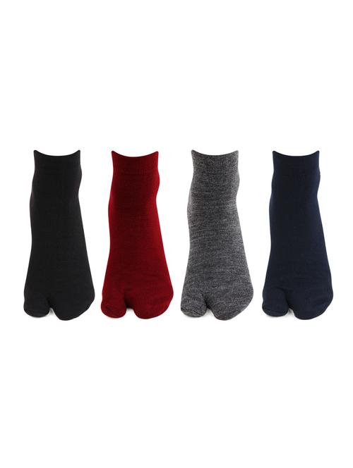 multi colored wool ankle length sock pack of 4 - 18044676 - Very Small Image - 1
