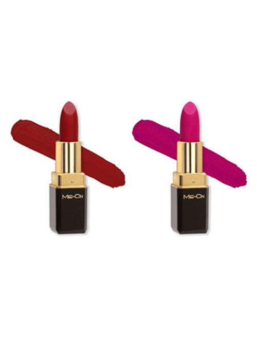 me-on pack of 2 color addict hd matte 8h longlasting lipsticks(4g each) shade - 18044684 - Very Small Image - 1