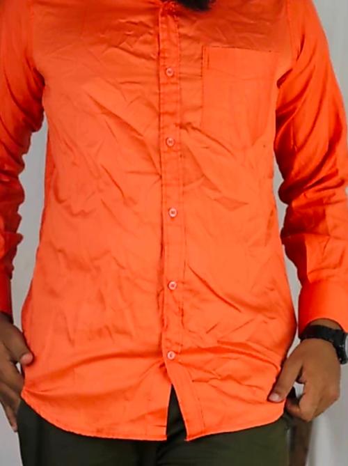 orange cotton shirt - 18044756 - Very Small Image - 1