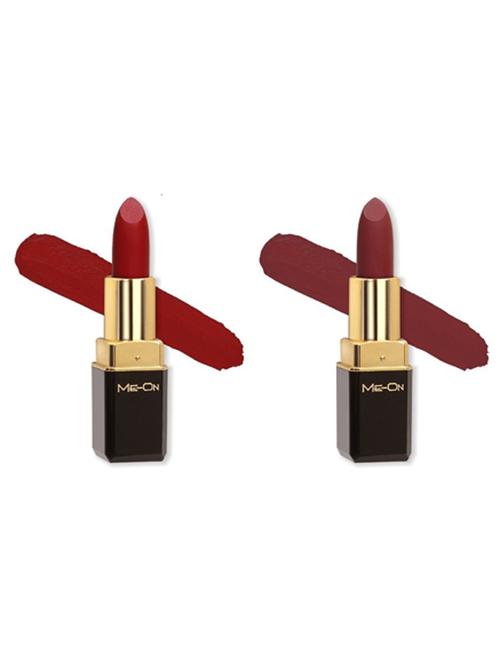 me-on pack of 2 color addict hd matte 8h longlasting lipsticks(4g each) shade - 18044757 - Very Small Image - 1
