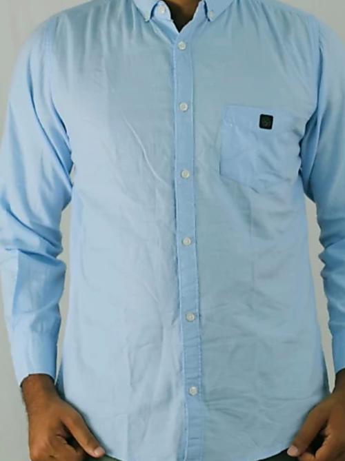 light blue cotton shirt - 18044762 - Very Small Image - 1