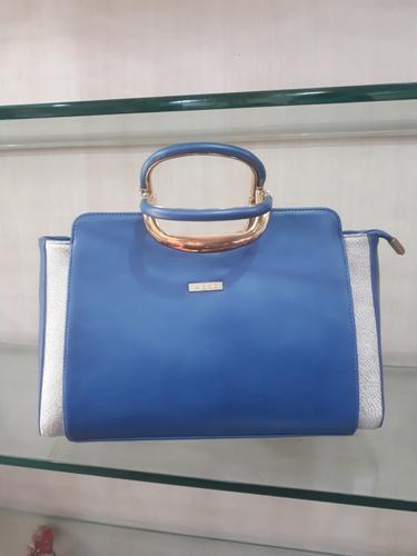 leatherette (pu) blue hand bag - 18044793 - Very Small Image - 1