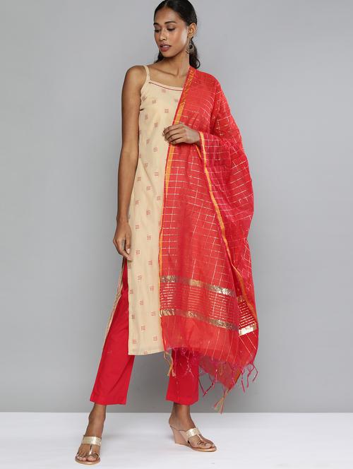 self design kurta pant set - 18045041 - Very Small Image - 1