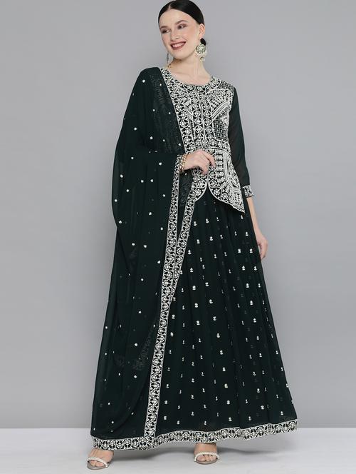 embroidered kurta skirt set - 18045048 - Very Small Image - 1