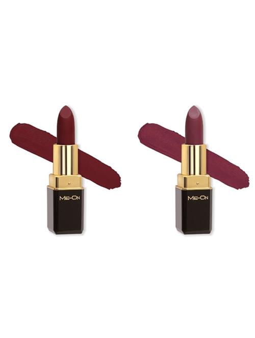 me-on pack of 2 color addict hd matte 8h longlasting lipsticks(4g each) shade - 18045489 - Very Small Image - 1