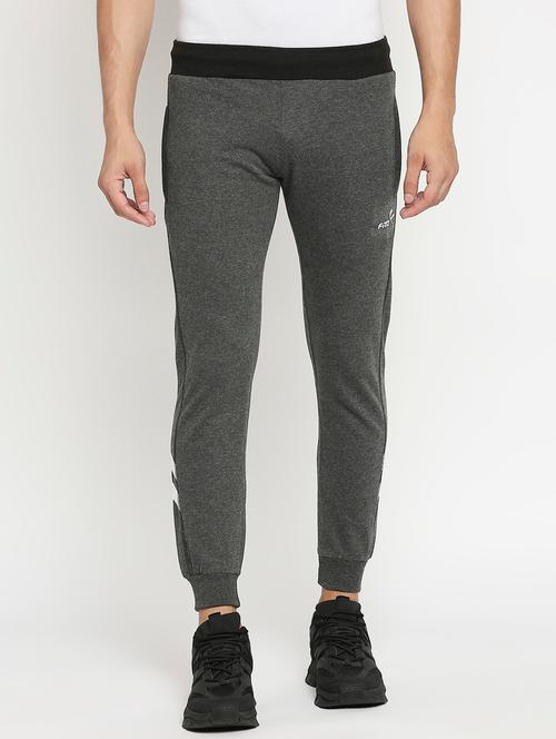 grey solid joggers track pant - 18045603 - Very Small Image - 1