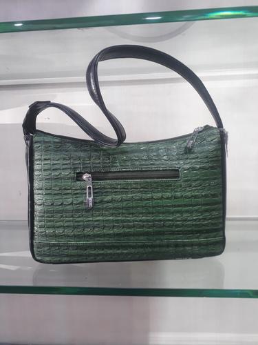 leatherette (pu) green hand bag - 18045769 - Very Small Image - 1
