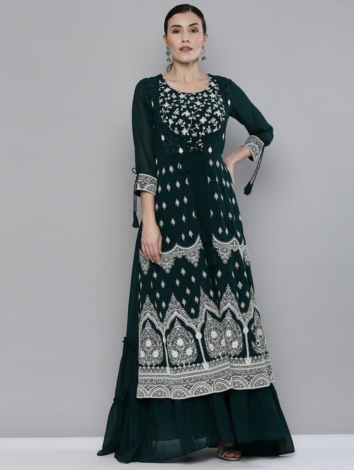 women's kurta with jacket kurta - 18045941 - Very Small Image - 1
