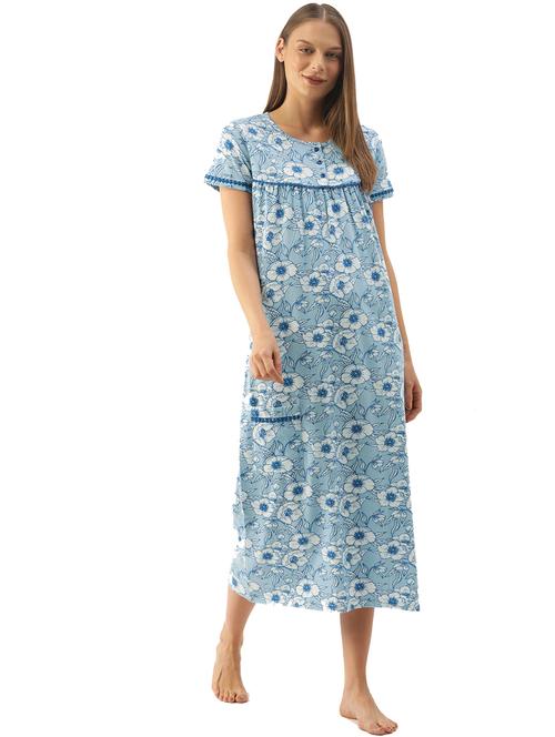 round neck printed sleepshirt - 18045946 - Very Small Image - 1