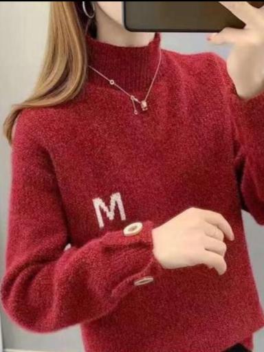 ladies sweater full sleeve with high - 18046968 - Very Small Image - 1