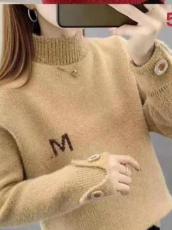 ladies full sleeves sweaters with high - 18046974 - Very Small Image - 1