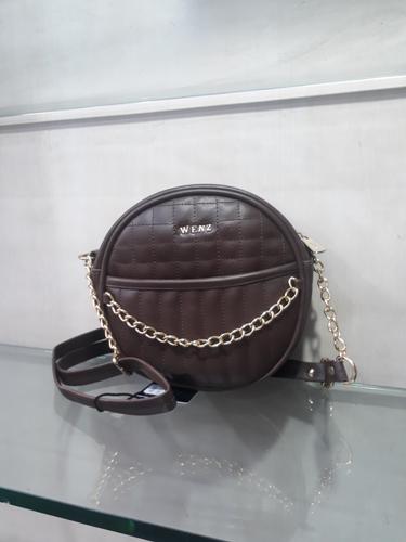 leatherette (pu) brown hand bag - 18047067 - Very Small Image - 1