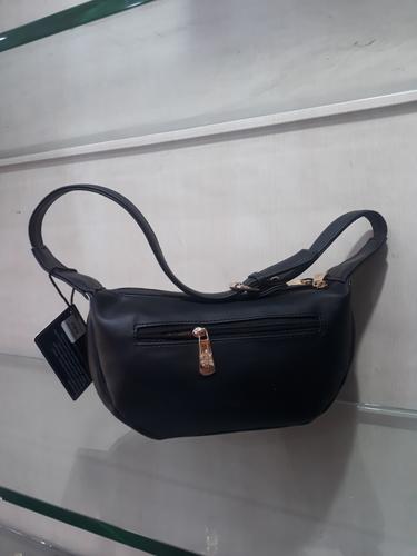 leatherette (pu) black hand bag - 18047075 - Very Small Image - 1