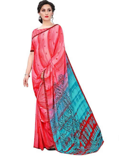 paisley printed saree with blouse - 18047150 - Very Small Image - 1
