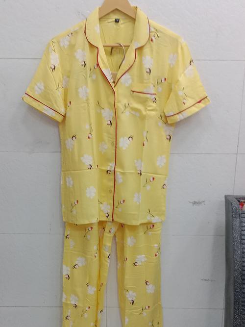 ladies nightwear fabric rayon - 18047234 - Very Small Image - 1