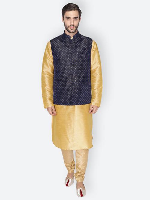 printed kurta pyjama ethnic wear set with jacket - 18047271 - Very Small Image - 1