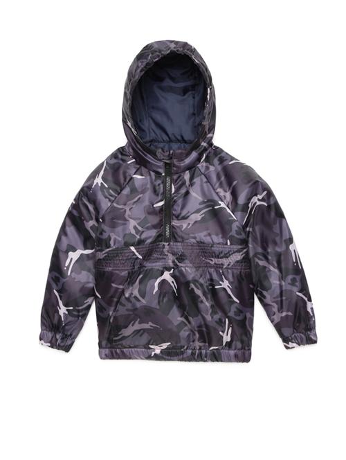 hooded neck printed jacket - 18047320 - Very Small Image - 1