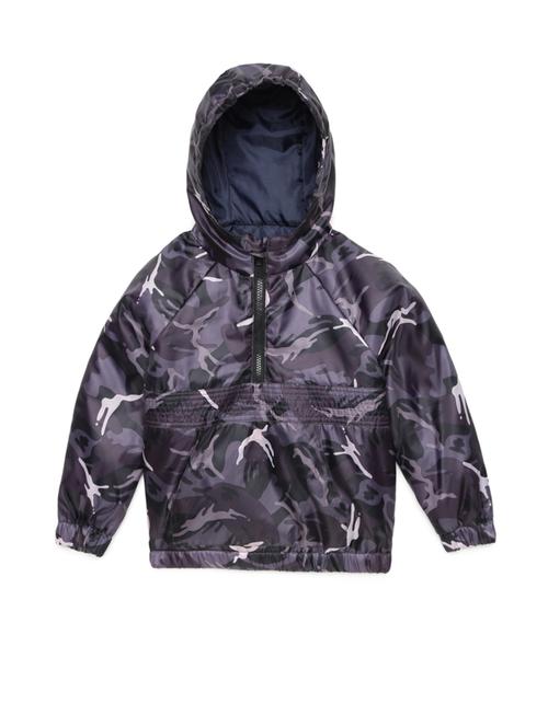 hooded neck printed jacket - 18047330 - Very Small Image - 1