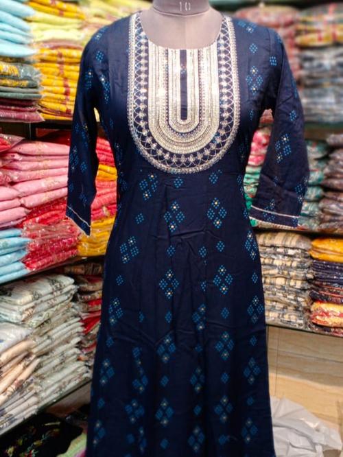 ladies gown silver zari work fabric - 18047488 - Very Small Image - 1