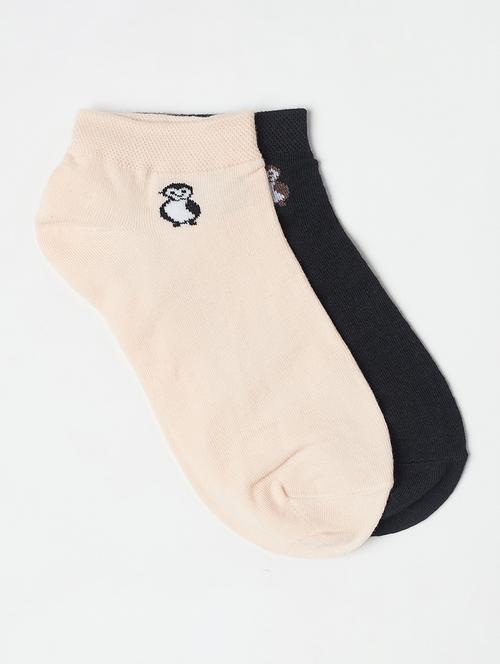 multi colored cotton ankle length sock - 18047622 - Very Small Image - 1