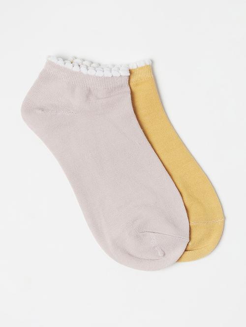 multi colored cotton ankle length sock - 18047625 - Very Small Image - 1
